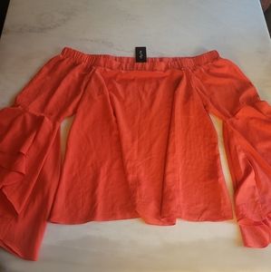 Off the Shoulder Bell Sleeve Blouse